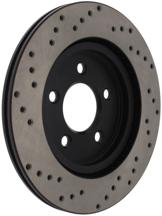 Stoptech 128.61087L 05-10 Ford Mustang V6/4.0L / GT V8/4.6L Cross Drilled Left Rear Rotor