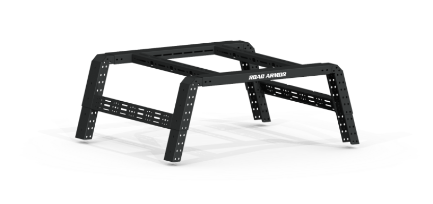 Road Armor 600BRS59B Universal 5-1/2-6ft Full-Size Beds TRECK Adj Bed Rack - Tex Blk (w/o Brackets)