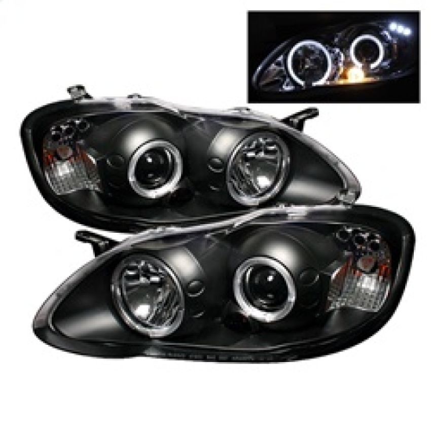SPYDER 5011787 Projector Headlights - LED Halo - Black