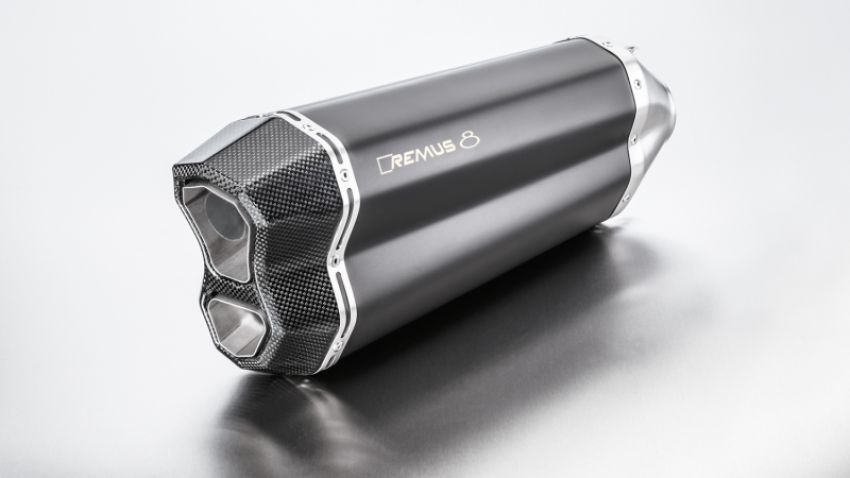 Remus 84783 100065 18-20 BMW R 1250 GS/Adventure (Euro 4)  8 Black Race Slip On (Connection Tube Req)
