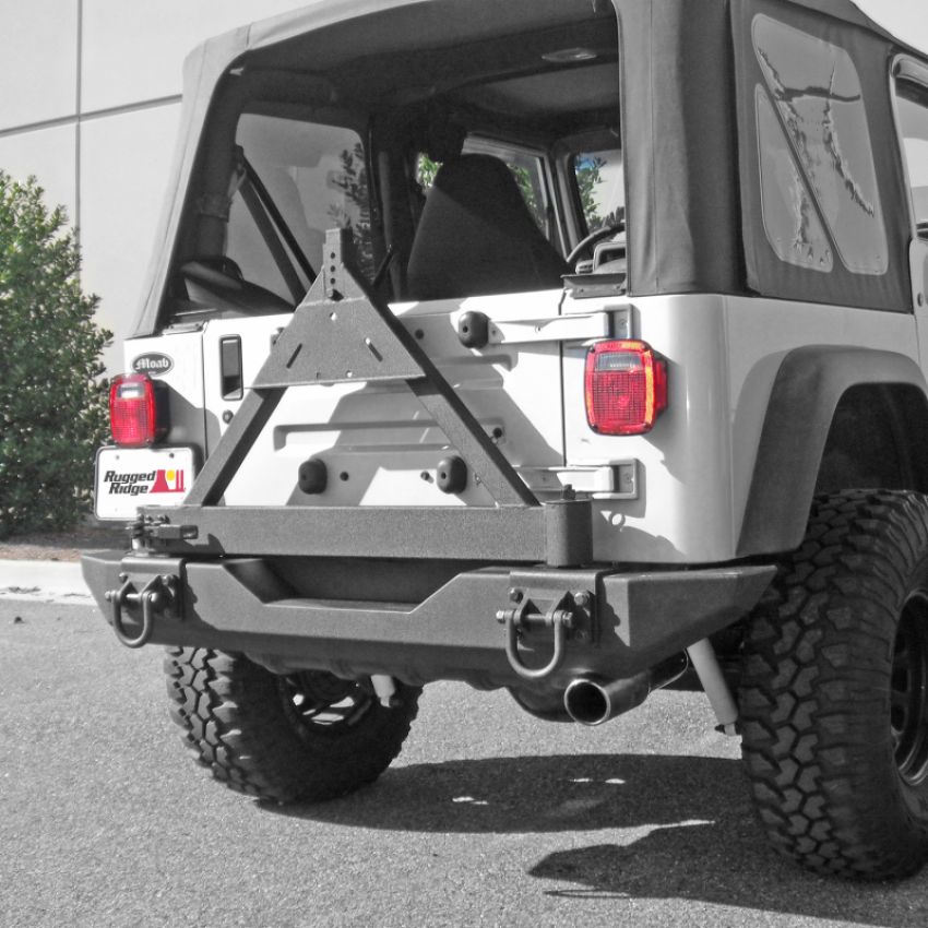 Rugged Ridge 11546.42 Tire Carrier XHD Rear Bumper 76-06 Jeep CJ / Jeep Wrangler