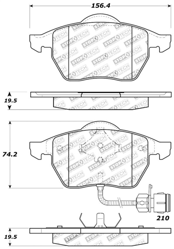 Stoptech 309.05550 Performance Brake Pads