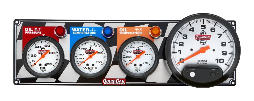 QUICKCAR RACING PRODUCTS QRP61-6041 3-1 Gauge Panel OP-WT-OT-Tach