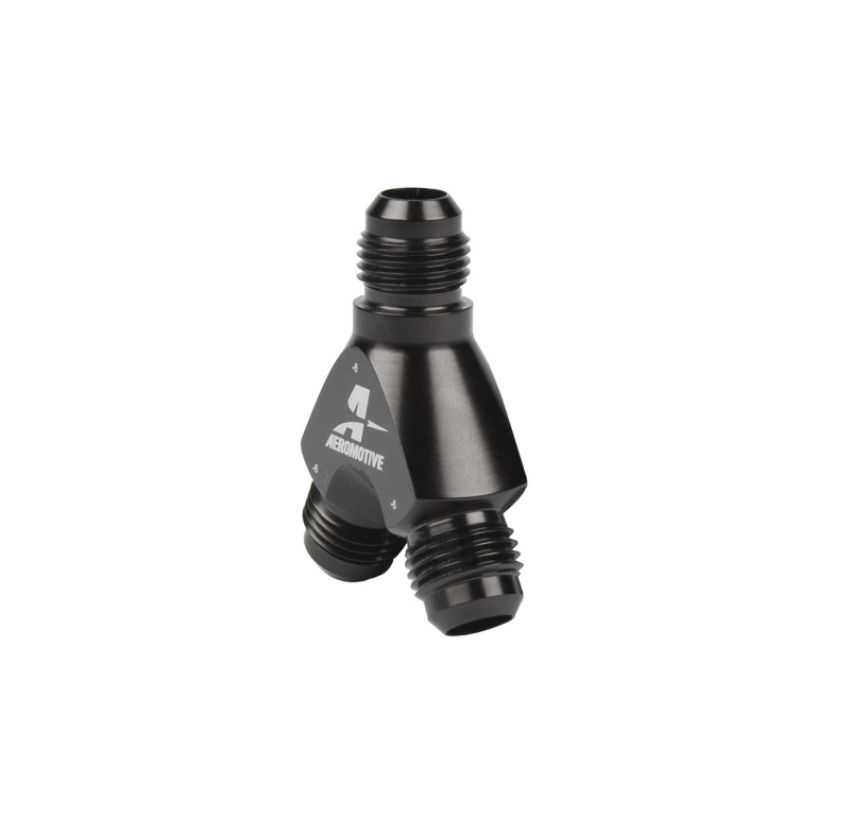AEROMOTIVE AFS15672 Y-Block Fitting - 6an to 2 x -6an