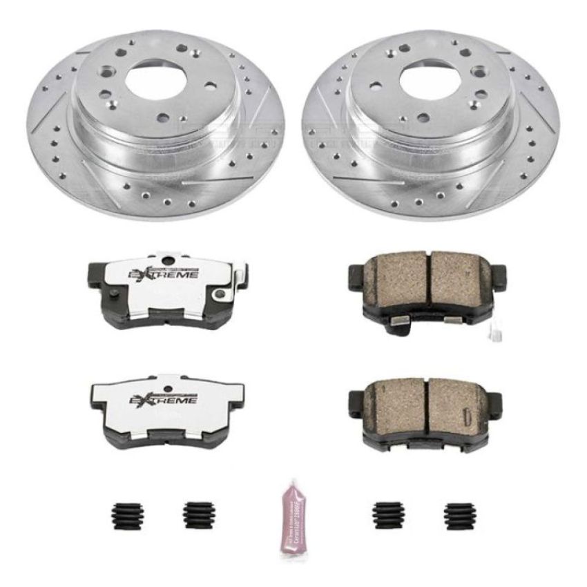 PowerStop K5399-26 Z26 Street Performance Ceramic Brake Pad and Drilled & Slotted Rotor Kit