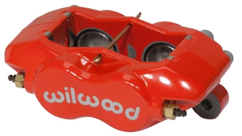 Wilwood 120-14446-RD Caliper-Forged DynaliteI w/Dust Seal-Red 1.38in Pistons .81in Disc
