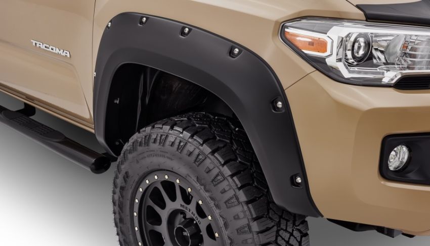 Bushwacker 30922-02 16-18 Toyota Tacoma Pocket Style Flares 4pc 60.5/73.7in Bed - Black