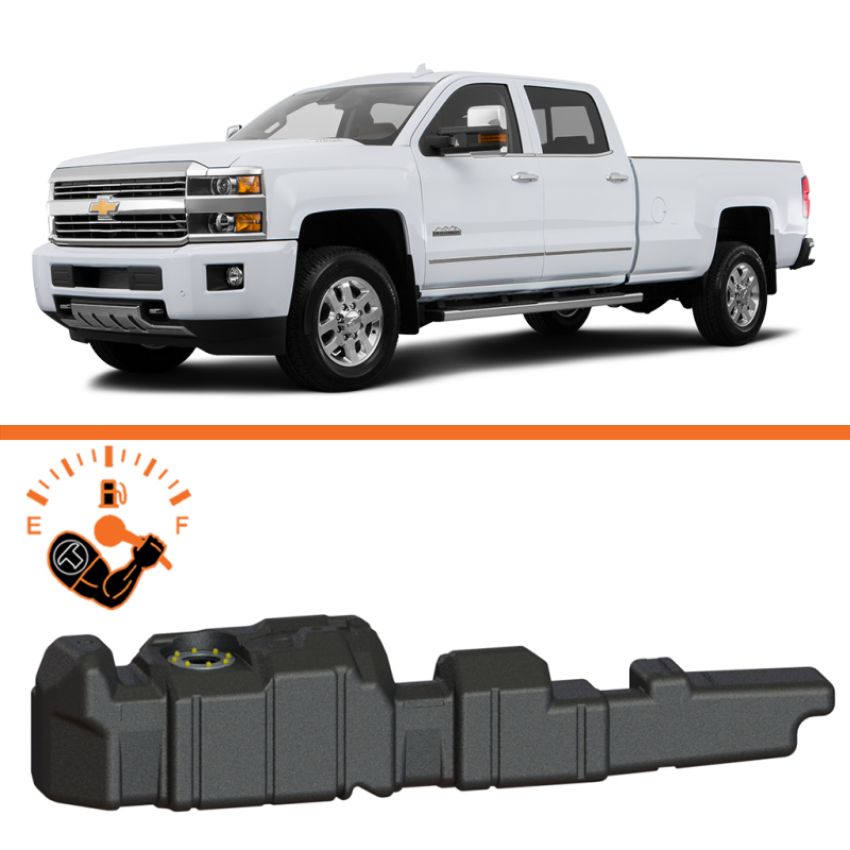 Titan Fuel Tanks 7010511 11-16 GM 2500/3500 Duramax Crew/Ext. Cab Long Bed 60 Gallon XXL Mid-Ship Fuel Tank