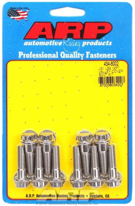 ARP ARP434-8002 S/S Valley Cover Bolt Kit - 12pt. LS1/LS2
