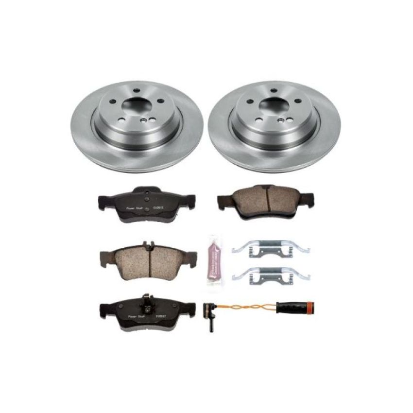 PowerStop KOE3069 OE Stock Replacement Low-Dust Ceramic Brake Pad and Rotor Kit
