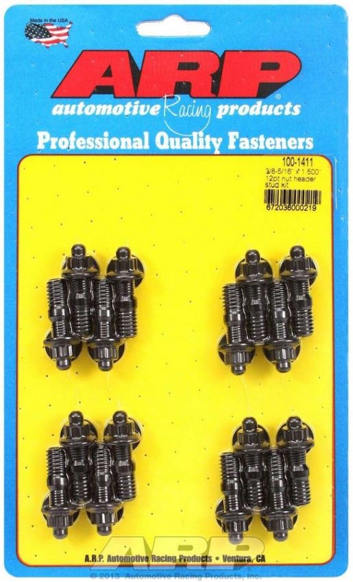 ARP ARP100-1411 Header Stud Kit - 12pt. 3/8 x 1.500 OAL (16)