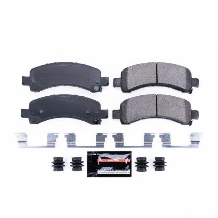 PowerStop Z23-974 PowerStop - Z23 Daily Driver Carbon-Fiber Ceramic Brake Pads with Hardware Kit