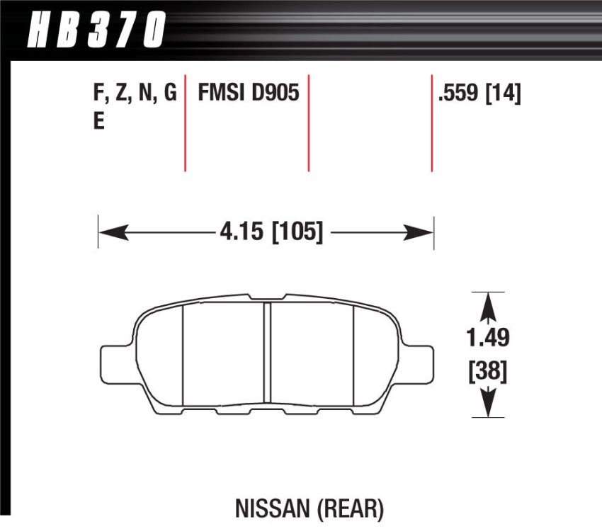 Hawk Performance HB370F.559 HPS Disc Brake Pad