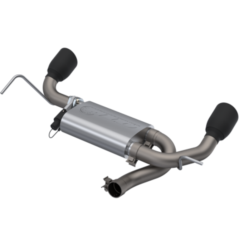 QTP 425007B 2007-2018 Jeep Wrangler JK  Screamer Axle Back Black Tips