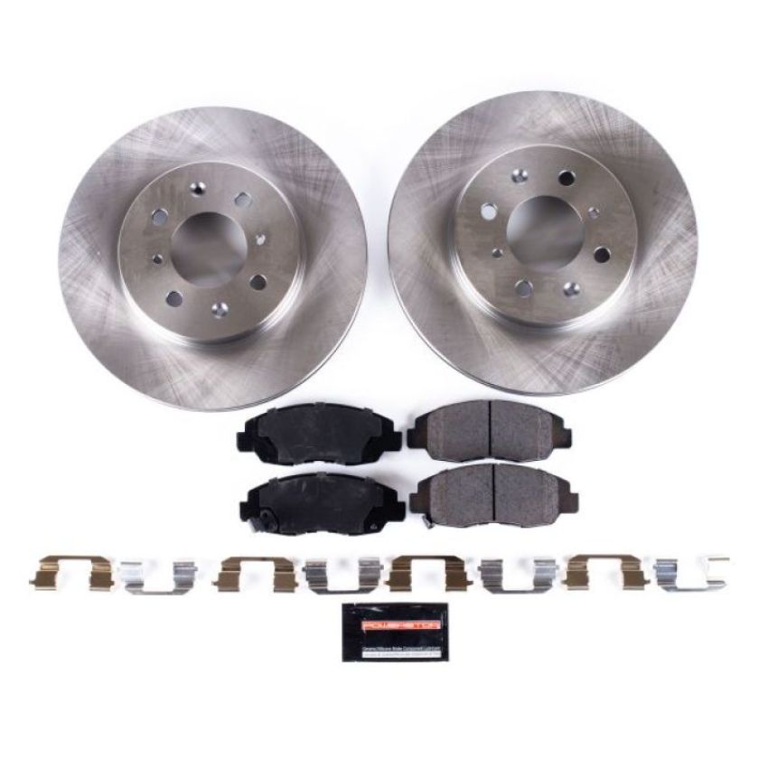 PowerStop KOE690 OE Stock Replacement Low-Dust Ceramic Brake Pad and Rotor Kit