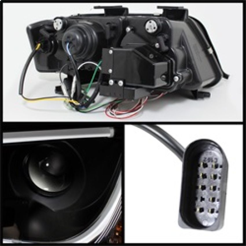 SPYDER 5071873 Projector Headlights - Light Tube - DRL - Black