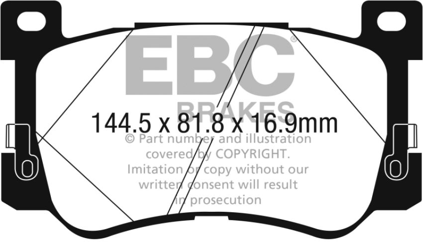 EBC Brakes DP33076C Redstuff Ceramic Low Dust Brake Pads