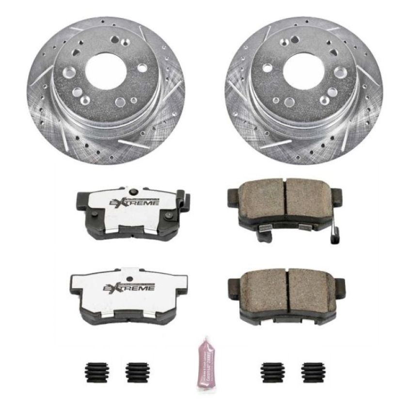 PowerStop K2383-26 Z26 Street Performance Ceramic Brake Pad and Drilled & Slotted Rotor Kit