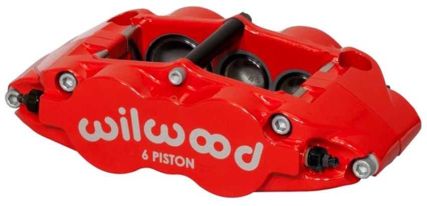 Wilwood 120-11780-RD Caliper-Narrow Superlite 6R-RH - Red 1.62/1.12/1.12in Pistons 1.10in Disc