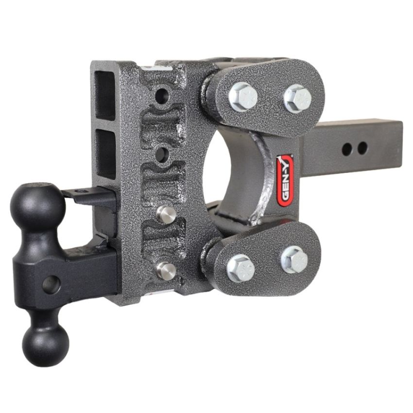 GEN-Y Hitch GH-1124 Gen-Y The Boss Torsion-Flex 2.5in Shank 5in Drop 16K Hitch w/GH-051 Dual-Ball/GH-032 Pintle Lock