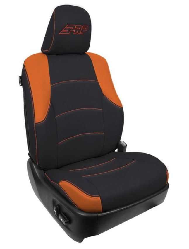 PRP Seats B066-05 PRP 11-24 Toyota 4Runner Front Seat Covers (Pair) - Black/Orange
