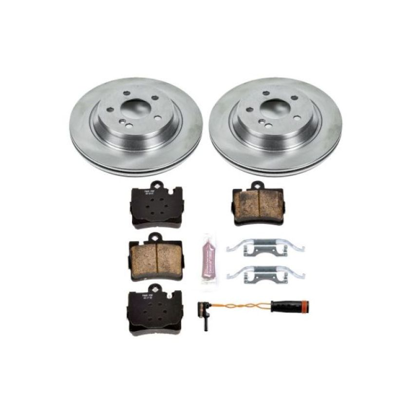 PowerStop KOE2997 OE Stock Replacement Low-Dust Ceramic Brake Pad and Rotor Kit
