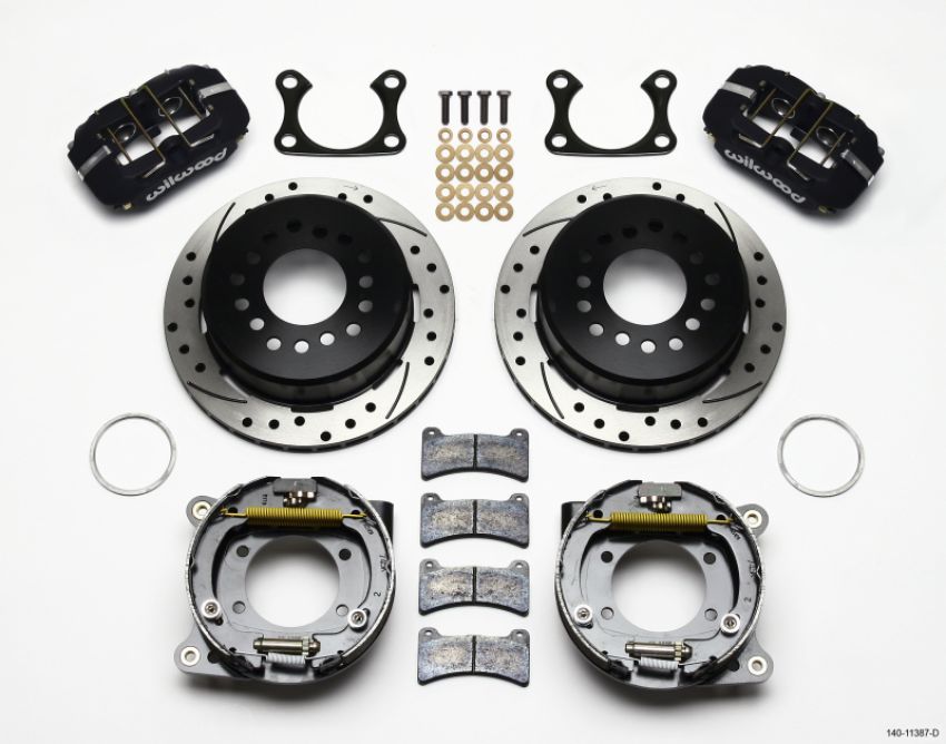 Wilwood 140-11387-D Dynapro Low-Profile 11.00in P-Brake Kit Drilled Big Ford 2.36in Offset