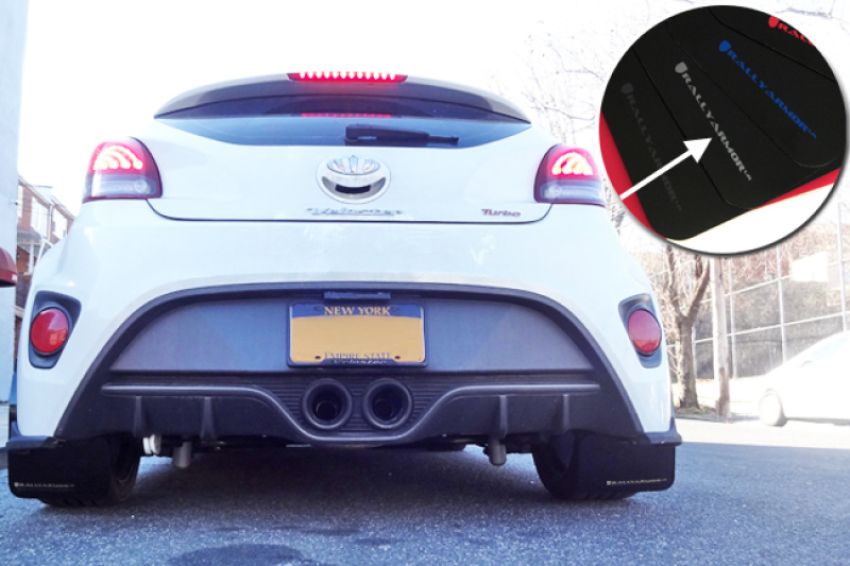 Rally Armor MF24-UR-BLK/SIL Black Mud Flap/Silver Logo