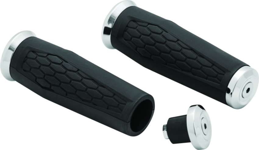 Kuryakyn 5926 Hex Grips 1inch Universal Chrome