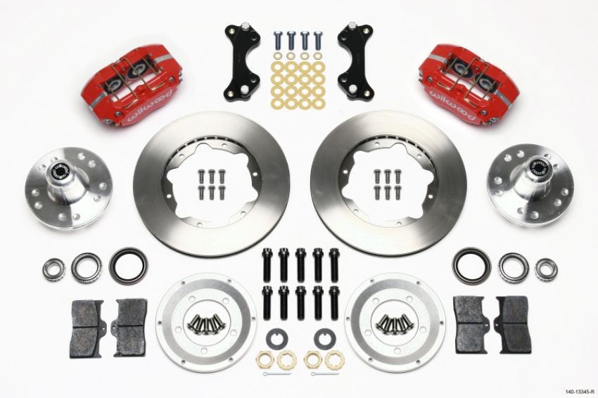 Wilwood 140-13345-R Dynapro Dust-Boot Front Kit 11.00in Red WWE ProSpindle