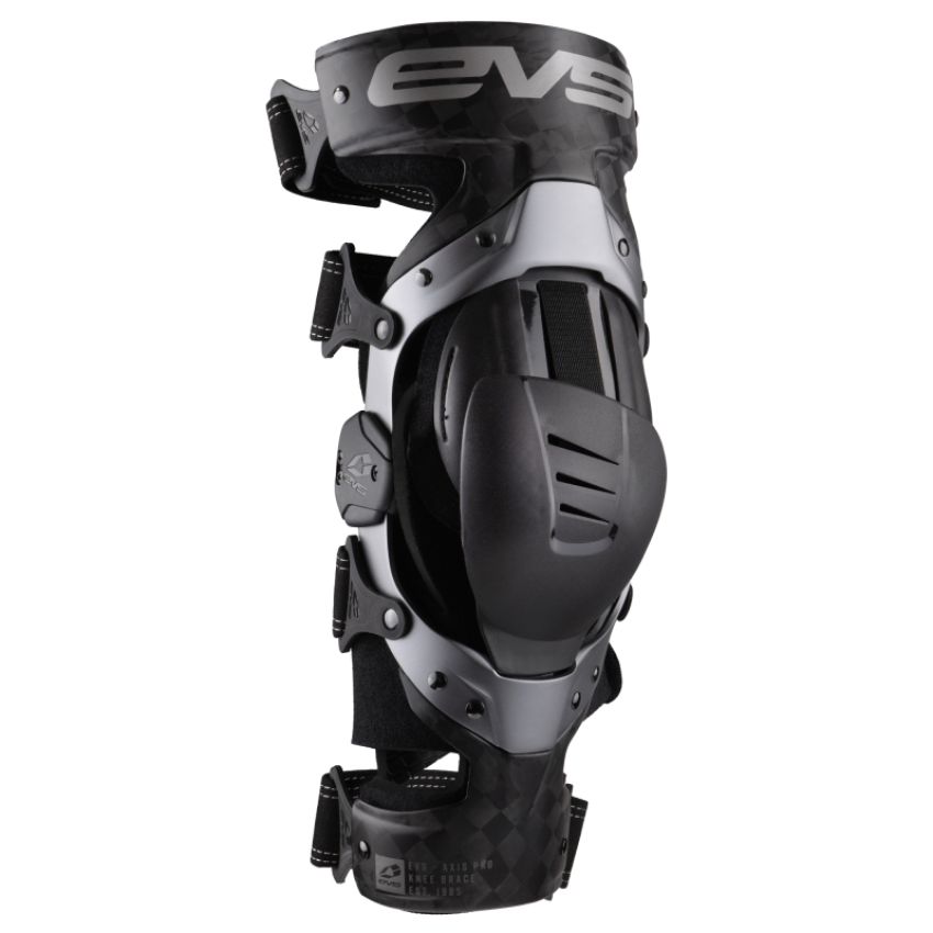 EVS AXISP-GRY-MR Axis Pro Knee Brace Black/Grey - Medium/Right