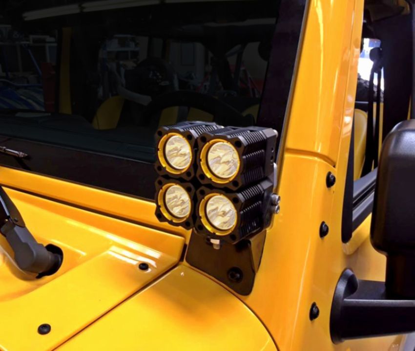 KC HiLiTES 7316 KC Bracket Mount Set Pillar - 2007-2018 Jeep Wrangler JK
