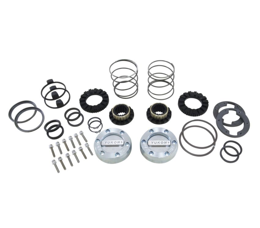 Yukon Gear & Axle YHC70007 Yukon Gear Hardcore Locking Hub Set For GM 8.5in Front & Dana 44 / 19 Spline