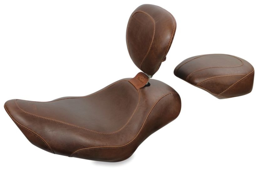 Mustang Motorcycle 76727 Mustang 04-21 Harley Sportster Wide Tripper Passenger Seat - Distressed Brown