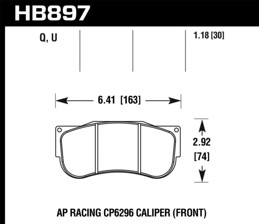 Hawk Performance HB897U1.18 DTC-70 Disc Brake Pad