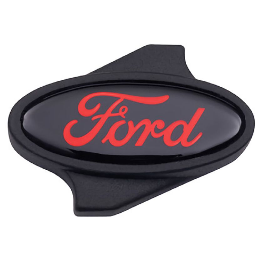 Ford Racing 302-339 Black Finish Air Cleaner Nut: Red Ford Oval Logo