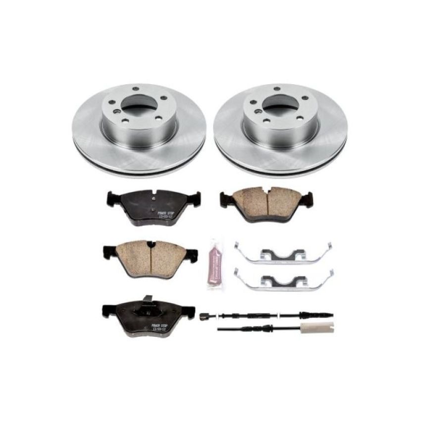 PowerStop KOE6346 OE Stock Replacement Low-Dust Ceramic Brake Pad and Rotor Kit