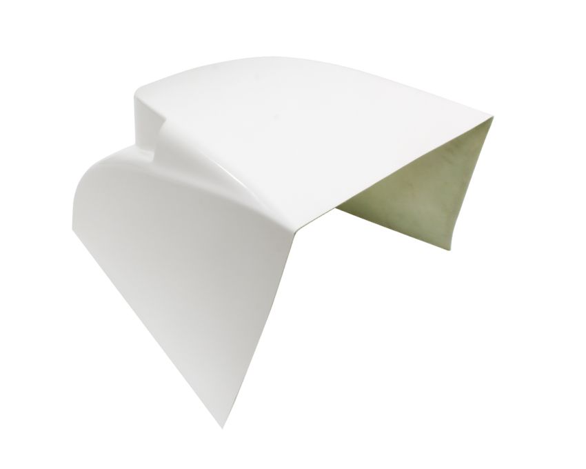 TRIPLE X RACE COMPONENTS TXRMID-BW-5435 Midget Hood Inside The Rail White