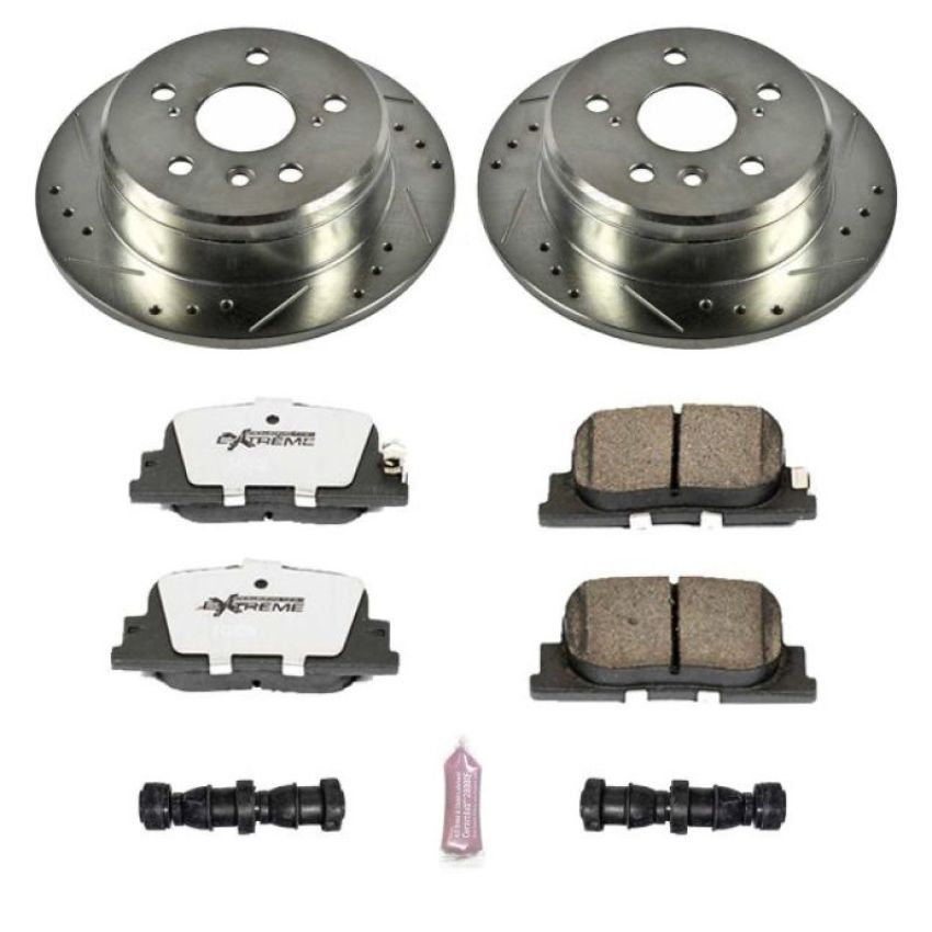 PowerStop K1084-26 Z26 Street Performance Ceramic Brake Pad and Drilled & Slotted Rotor Kit