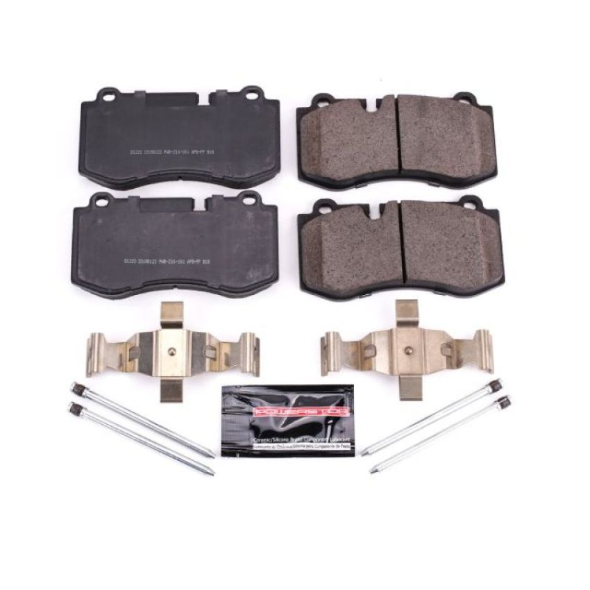 PowerStop Z23-1223 PowerStop - Z23 Daily Driver Carbon-Fiber Ceramic Brake Pads with Hardware Kit