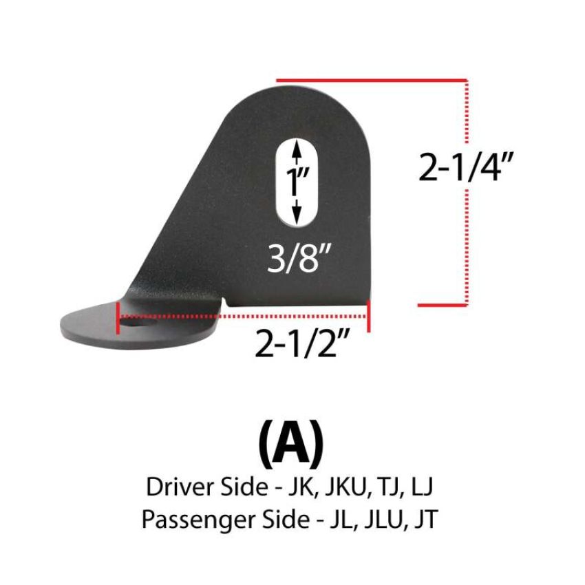 Rugged Radios MT-ANT-JEEP-PS Antenna Mount for Jeep Wrangler TJ LJ JK JL and Gladiator JT Jeep B Mount