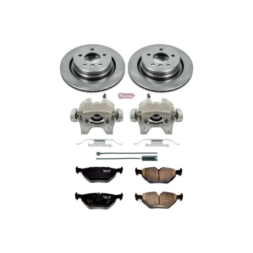 PowerStop KCOE581 OE Stock Replacement Low-Dust Ceramic Brake Pad, Rotor and Caliper Kit