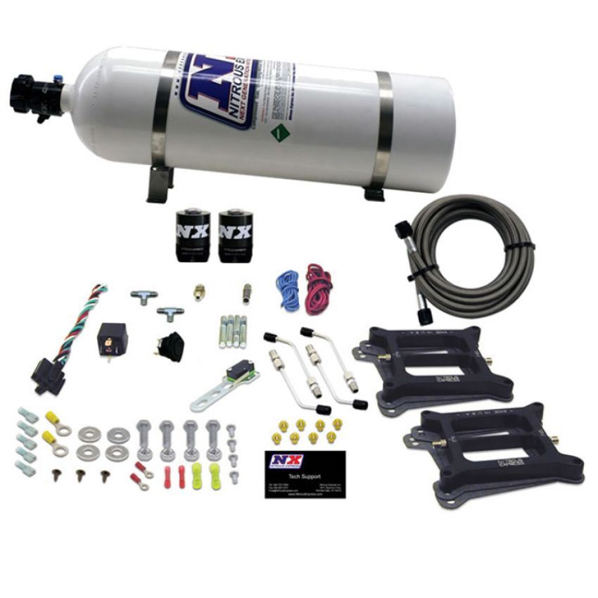 Nitrous Express 30245-15 DUAL/4150/ALCOHOL (50-100-150-200-250-300HP) WITH 15LB BOTTLE