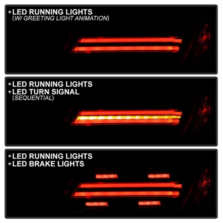 SPYDER 5088918 LED Tail Lights - Black