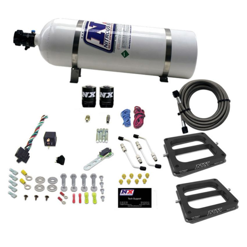 Nitrous Express 50275-15 DUAL DOM/ALC (100-200-300-400-500HP) WITH 15LB BOTTLE