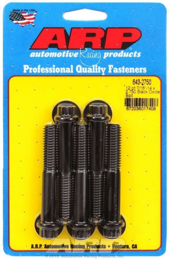 ARP ARP643-2750 Bolt Kit - 12pt. (5) 7/16-14 x 2.750