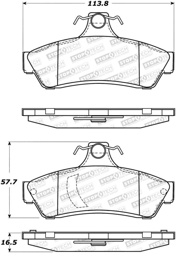 Stoptech 308.10480 Street Brake Pads