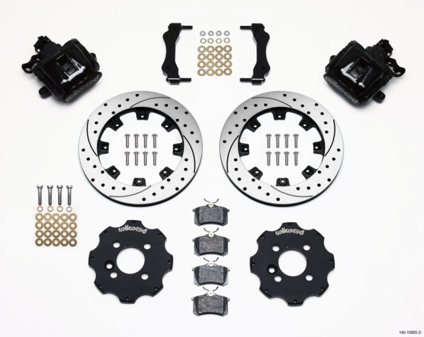 Wilwood 140-10885-D Combination Parking Brake Rear Kit 11.75in Drilled Mini Cooper