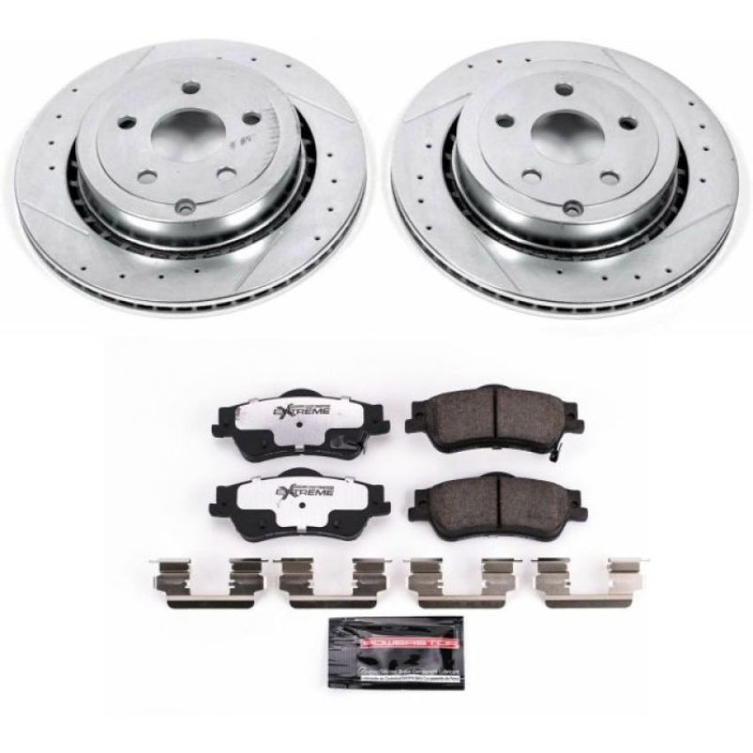 PowerStop K5528-26 Z26 Street Performance Ceramic Brake Pad and Drilled & Slotted Rotor Kit