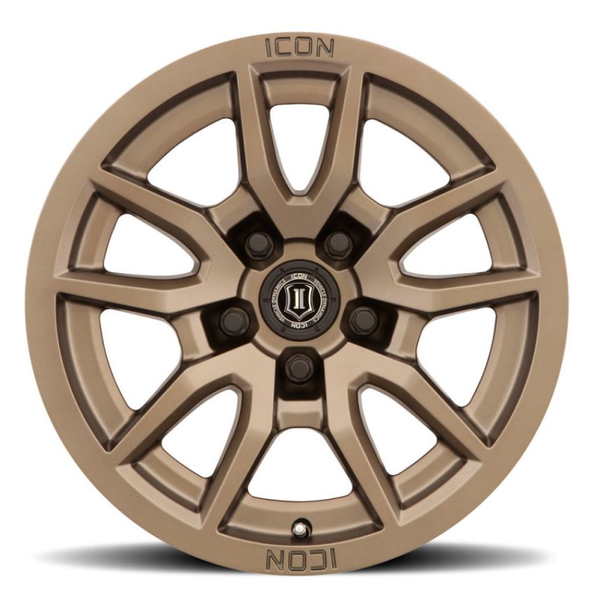 ICON 2617857345BR Vector 5 17x8.5 5x5 -6mm Offset 4.5in BS 71.5mm Bore Bronze Wheel